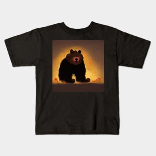 Cute little furry bear just sitting around. Kids T-Shirt